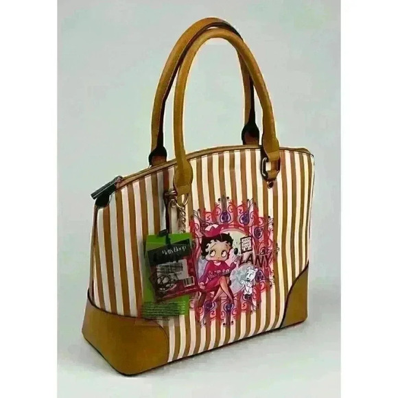 NEW! Betty Boop Women's Lany Boop Sweet Boop Vegan Shoulder Handbag - Picture 4 of 5